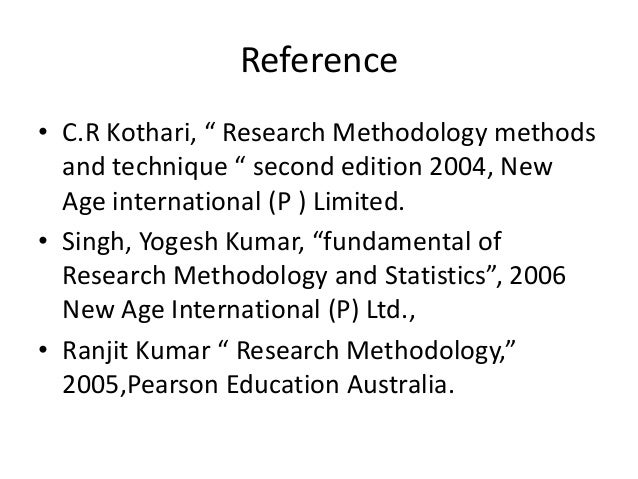 c r kothari research methodology book
